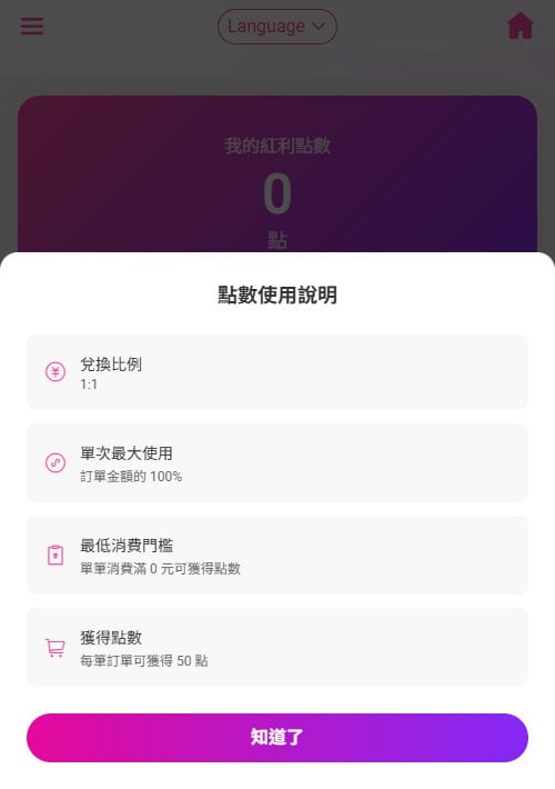 點數使用說明